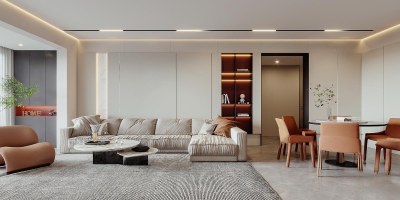 现代客餐厅3D模型下载